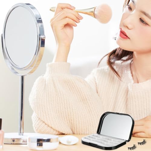 WOFASHPURET 2 caixas de armazenamento de cílios, caixas magnéticas para cílios postiços, organizador