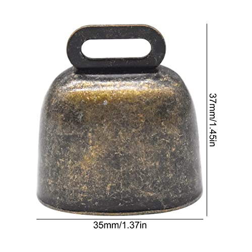 Glöckchen Metall,RoadLoo 4 Stück Kuhglocke Ziegenglocke Vintage Mini Glocken Bauernhoftiere Schaf Kuh Pferd Hängend Dekoration WindspieleHaustier Metall Klingelglocke Hängende Glocke Jangle - Image 3