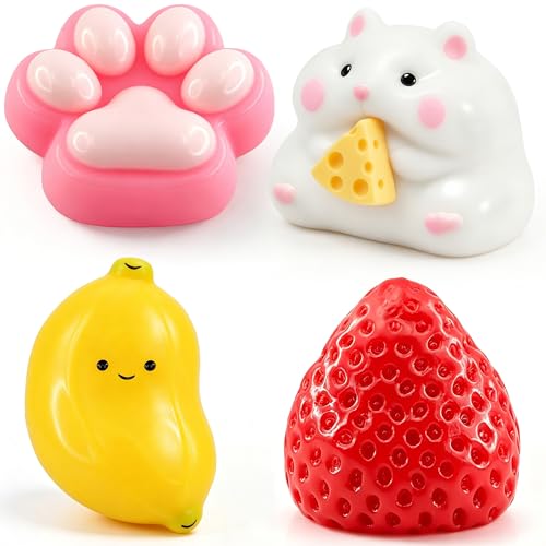 Taba Squishy Toys 4 Pack - Slow Rising Sensory Squishy Toys for Adults