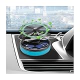 YTFRL Solar Rotating Helicopter Car Ornament, Creative ABS Airplane Dashboard Decor with Alloy Base, Unscented Diffuser Solar Energy Rotating Plane Decoration for Car Home Office (Blue)