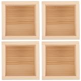 Healvian Japanese Square Wooden Sake Box Set 4Pcs Small Natural Wood Cups for Sushi Parties and Family