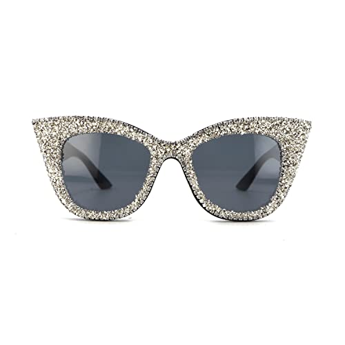 Melrose Fashion Polarized Reader Rhinestones Sunglasses Women Crystal Sunglasses Bling Diamond Eyeglasses Shades UV4003
