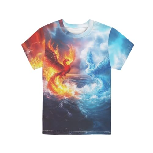Image of Kids Graphic T-Shirt Boys Girls Novelty Tees Top Short Sleeve Shirts Summer Blouses 3-16