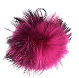 Ringkarabiner am Fell Pompon - Pimp Your Bag: die flauschigen Bommel haben einen Durchmesser von rund 17cm (XXL Größe). Das farblich abgestimmte Leder-Band und der runde Karabiner Keyring machen unsere Pelzbommel Anhänger zu einem absoluten Premium Produkt. Farbabweichungen von dem Produktbild sind aufgrund des natürlichem Ursprungs möglich.