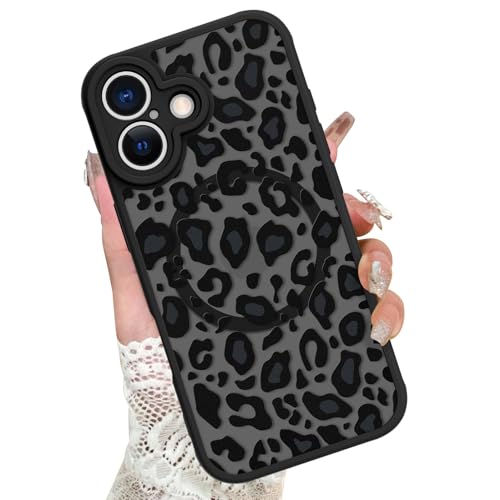 Image of KANGHAR Case for iPhone 17 Leopard Printed Pattern | [Compatible with Magsafe] Cute Cheetah Protective Magnetic Case for Girls Women Men 6.3 inch