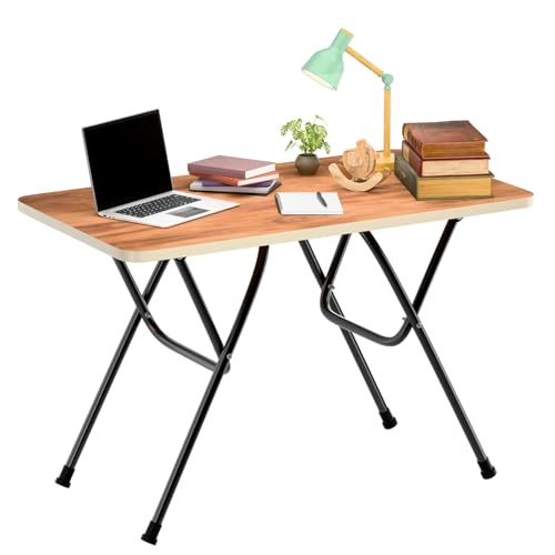 Image of Multipurpose Foldable & Portable Study Table, Computer Desk, Foldable for Office Work, Laptop Desk, 2 Seater Dining Table for Home and Office (W Wood)