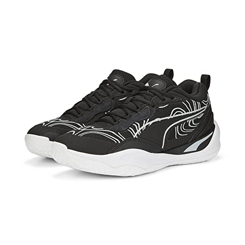 Foto von PUMA Unisex Playmaker Pro Lava Basketballschuh, Black-Quarry, 40.5 EU