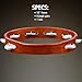 Traditional Wood Tambourine with Aluminum Jingles, Single Row — NOT MADE IN CHINA — Great for All Musicians, 2-YEAR WARRANTY