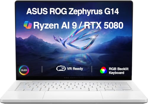 Image of ASUS ROG Zephyrus G14 AI Gaming Laptop 14.0 inch 2.8K OLED Display