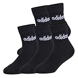 adidas Unisex Kinder Linear Kids Ankle Socks 5Pp, black/black/black/black, 3-4 Years