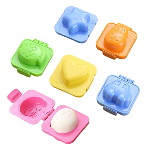 Teksome Formen für gekochte Eier - Cartoon-niedliche kochende Ei-Form- -Form - Mold Gadgets Tool für Sushi-Reisbällchen, Heimküche, Schulen, Outdoor-Camping-Bento-Zubehör