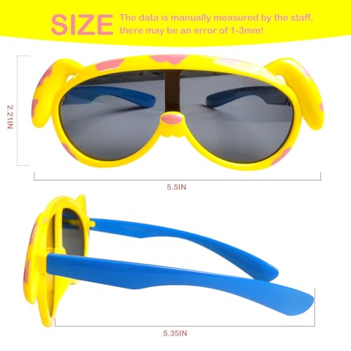 3 Pack Kids Sunglasses for Boys and Girls Polarized Sunglasses with UV400 Protection Suitable for Birthday Beach Pool Party Favor4