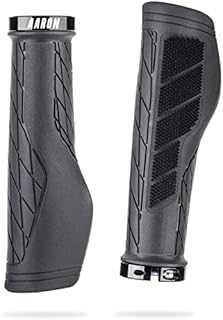 AARON FIT Handlebar Grips with Gel Cushioning, Sporty Handlebar Grips made from Non-Slip Rubber, Lock-On Handlebar Grips for E-bikes, Mountain bikes, Cross bikes, Fixie bikes Black, Yellow, Red, Blue