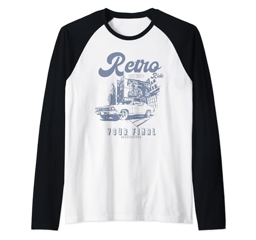 Retro Ride Vintage Lover Camiseta Manga Raglan