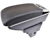 rodamiento empuje hyundai accent Consola central de la caja del reposabrazos del coche Para Hyundai Accent 2011-2017 RB Para Solaris 2011-2016 RB Reposabrazos de doble capa Reposabrazos Caja de almacenamiento de la consola central de cuero PU, compruebe cuidadosamente el modelo del vehículo y el patrón del portavasos central antes de comprar.