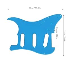Matte Pickguard – PVC Matte 11 trous SSS Pickguard pour guitare Stratocaster diverses couleurs(bleu ciel) - Les Beatles, Paul McCartney, John Lennon, RIngo Starr, George Harrison Matte Pickguard - PVC Matte 11 trous SSS Pickguard pour guitare Stratocaster diverses couleurs(bleu ciel) – Image 4