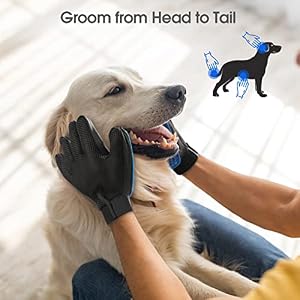 Upgrade Pet Grooming Gloves Cat Brushes for Gentle Shedding - Efficient Pets Hair Remover Mittens - Dog Washing Gloves for Long and Short Hair Dogs & Cats & Horses - 1 Pair (Blue) Upgrade Pet Grooming Gloves Cat Brushes for Gentle Shedding – Efficient Pets Hair Remover Mittens – Dog Washing Gloves for Long and Short Hair Dogs & Cats & Horses – 1 Pair (Blue)