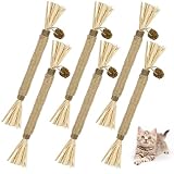 Adiwo Bâtons d'herbe à Chat, 6pcs Bâtons à Mâcher pour Chats, Jouet Cataire...