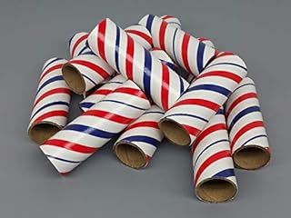 25 Fireworks Kraft Pyro Cardbord Tubes Red/White/Blue 1