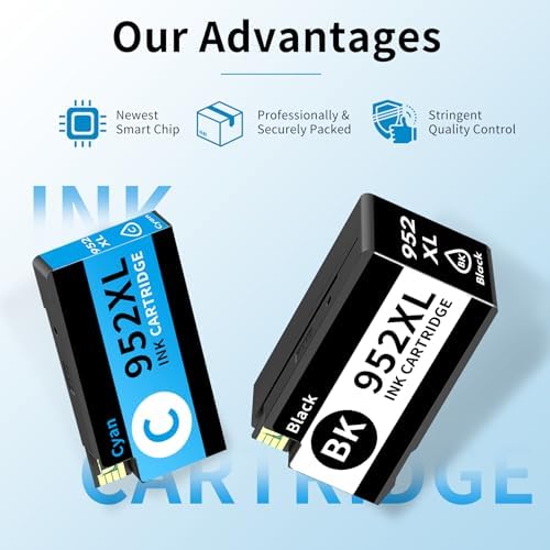 952XL Pack (4-Pack,BK,CMY) Replacement for HP 952XL Ink Cartridges Combo Pack HP Ink 952XL Black and 952 Color Combo Pack for hp printers OfficeJet 8702 Pro 8710, 7740, 8720, 8725, 8210, 8740,8715 — view 6