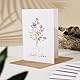 BETESSIN 6 Sets Dankeskarten DIN A6 - Danke Karten mit Umschlägen und Stickern - Elegante Faltkarten mit Wildblumenstrauß-Motive - Dankeschön Geschenke für Kollegen, Lehreren und Freunde