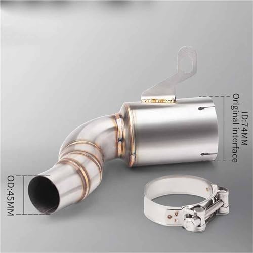 Silenciador de escape 51mm y tubo de enlace intermedio de moto Duke 125 250 390 RC 2020-2023 4