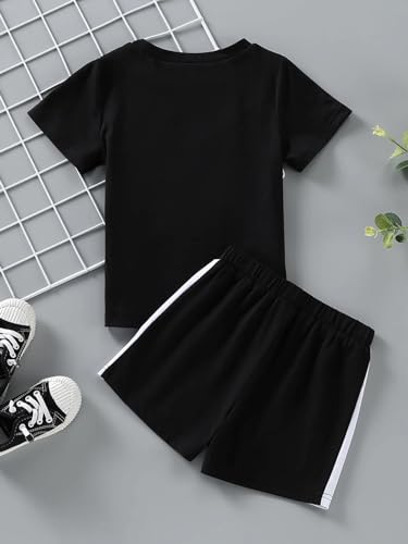 Image of KEESOR Round Neck T-Shirt with Shorts | Boys Casual T-Shirt Shorts Set