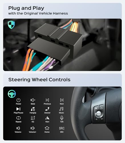 Image of Car Radio Stereo for Toyota RAV4 2006-2011, Wireless CarPlay Android Auto | 9-inch IPS HD touchscreen, 5G WiFi GPS navigation, Bluetooth FM AM SWC, plug-and-play, 1080P backup camera