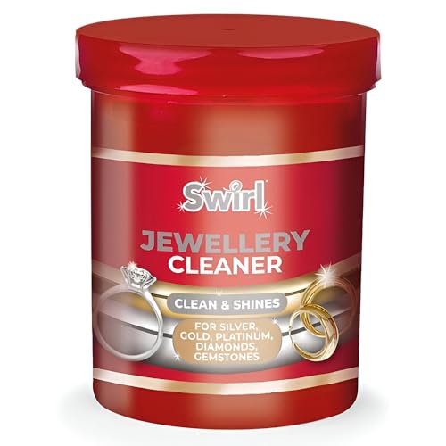 Liquid Jewellery Cleaner 145ml Dip Solution – Clean, Shine & Protect Gold, Silver, Platinum, Diamonds & Gemstones | Professional Jewellery Cleaning Bath to Restore Sparkle & Remove Dirt and Tarnish