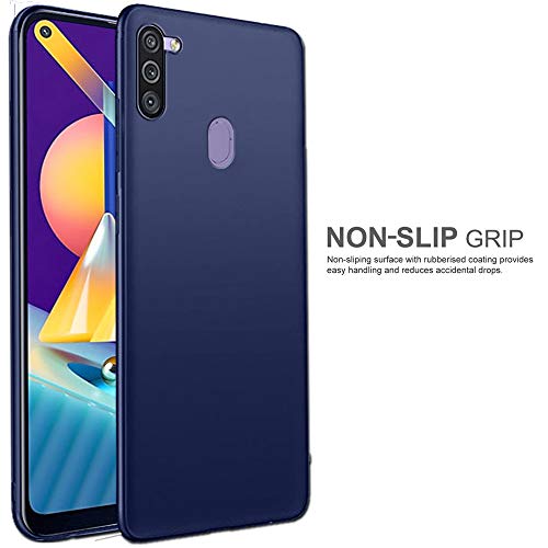 Image of TheGiftKart Protective Sleek Soft TPU Back Cover Case for Samsung Galaxy M11 (Blue)