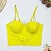 Folding Elastic Small Suspender Youthful Short Fishbone Tube Top (Yellow, 36)