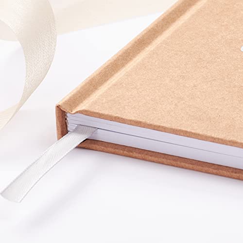 Truliva Rustic Wedding Guest Book, Sign In Guestbook For Wedding Reception, Kraft Paper Hard Cover, 7" X 9" (Lined Guestbook) #TOP2