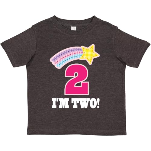 inktastic 2nd Birthday 2 Year Old Girls Rainbow Star Toddler T-Shirt 2T Vintage Smoke 29998