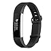 AK Band Replacement Wristband Strap with Secure Metal Buckle for Fitbit Alta/Fitbit Alta HR, Black, Small