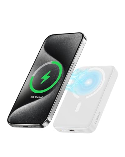 Baseus Magnetic Mini Wireless Power Bank, 20W Fast Charge, 20000mAh Portable Charger with MagSafe, 15W Wireless Charging, Type-C Input/Output and LED Display – Ideal for iPhone 16 & More
