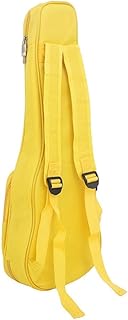 PETSTIBLE Funda para ukelele, color amarillo de 23 pulgadas, funda suave de transporte con doble correa para viajes al aire libre