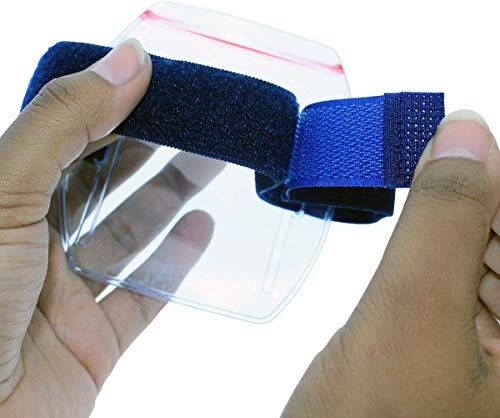 Bulk 25 Pack - Heavy Duty Water Resistant Armband ID Badge Holder with Resealable Red Zip & Rugged Adjustable Arm Band (Perfect Arm Ski Pass Holder for Lift Ticket) Secure Top Load by Specialist ID