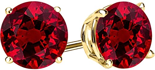 Houston Diamond District 0.5 Carat Ruby Stud Earrings