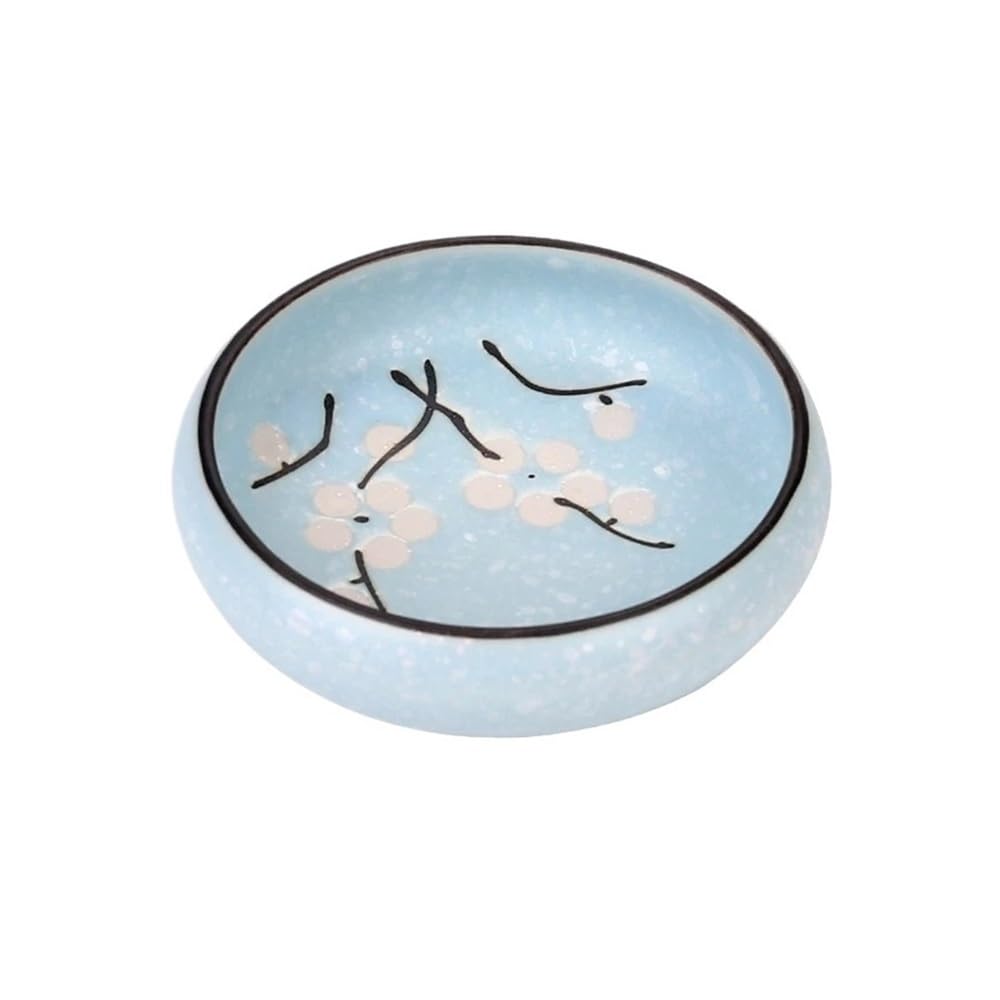 Soßengericht Runde Dip-Schalen, Keramik-Untertassen, Sojasaucen-Gericht, Vorspeisen-Dip for Gewürze(Blue)