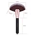 Docolor Fan Brush Finishing Powder Brush Multi-use Brush For Face and body Professional Highlighting Blush powder Bronzer Cheekbones Make Up Brushes Perfect For Spray Tan Powder Synthetic Hair Soft