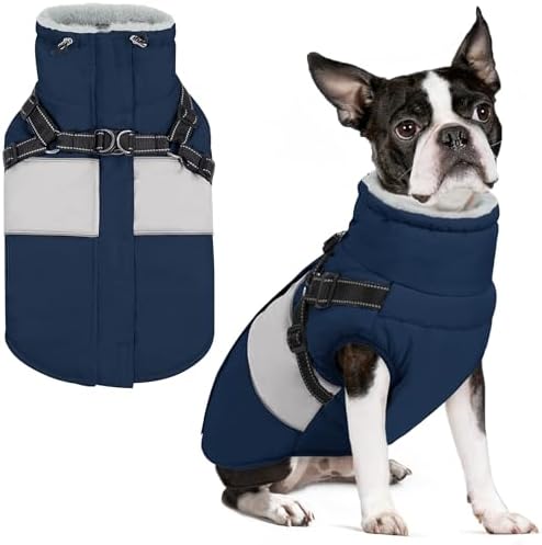 AOFITEE Hundejacke Kleine Hunde Winter Hundemantel Wasserdicht Wintermantel | Winddicht Warm Wintermantel mit Reissverschluss, Reflektierend Hundewintermantel Fleece Hunde Winterja