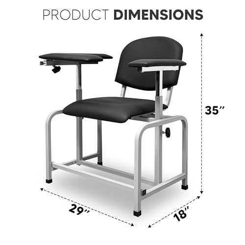Adjustable Phlebotomy Blood Draw Chair with Armrest – Comfortable, Durable, and Ergonomic Chair for Medical Labs, Clinics, and Hospitals, Easy-to-Clean by SHARK MEDICAL - Used condition - Image 3