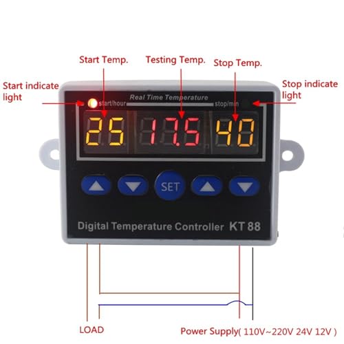 Régulateur de température LED avec interrupteur 12V 220V pour couveuse - 4