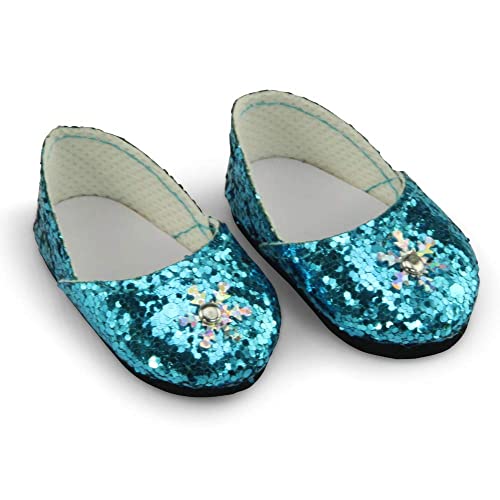 Emily Rose 18 Inch Doll Clothes | 18" Doll Princess Costume Dress Outfit With Sparkly Snowflake Shoes! - Elsa Inspired | Fits Most 18-In Dolls #TOP5