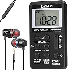 ZHIWHIS Portable Radio, AM FM Receiver with Sleep Timer, Rechargeable Stereo Radios with Digital photo ZHIWHIS Portable Radio, AM FM Receiver with Sleep Timer, Rechargeable Stereo Radios with Digital