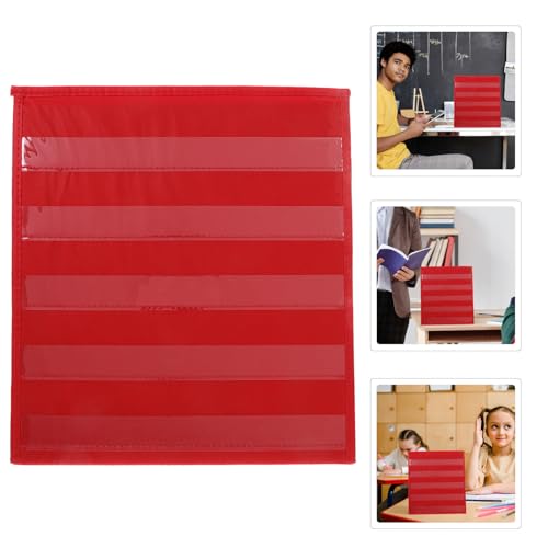Abaodam Classroom Pocket Chart Display Stand with Triangular Design and Multiple Slots, Double-Sided Card Display Frame for Sentence Strips and Index Cards, Easy Storage Organizational Aid - Image 8
