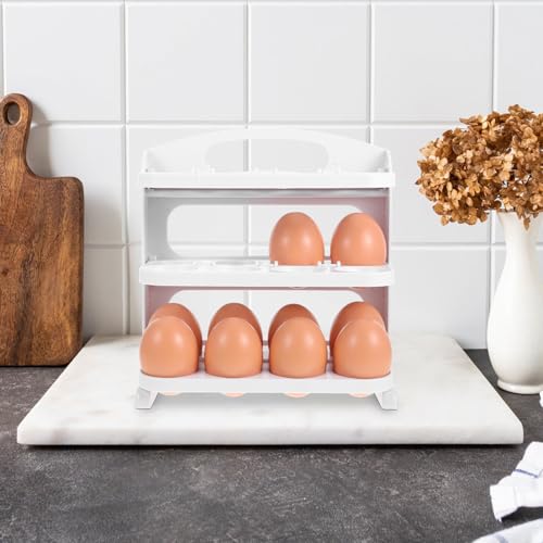Bandeja plegable de huevos para nevera de diseño multicapa 6