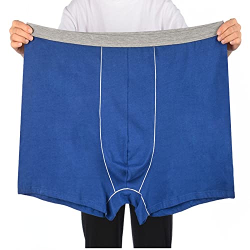WINDEHAO Herren-Boxershorts, Übergröße, Größe 13XL (200 kg), 3 Stück, für Herren, locker, weich, groß, übergroß, elastisch, Baumwolle, Unterhosen (Hellblau, Größe 12XL für 160–180 kg)