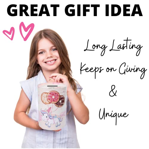 Dream Saver Unicorn Piggy Bank Must Break To Open 8.7 X 5.9 Inch / 0.52Lb Holds +4000 Coins +12000 Notes. 100% Sealed Kids Money Bank. Unique Birthday (Sweet Celebration), Blue, Pink, Light Yellow #TOP3