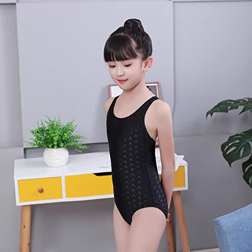 joyxiwa Traje de banho infantil de uma peça para meninas com classificação de estudante natação trei